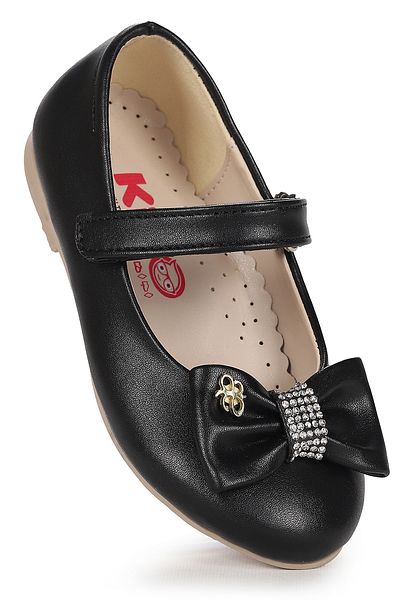 Kiko Kids Velcro Bow Girls Ballerina Shoes Ege 201 Skin