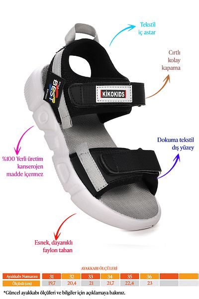 Kiko Kids Velcro Walking Girls/Boys Sandals 200