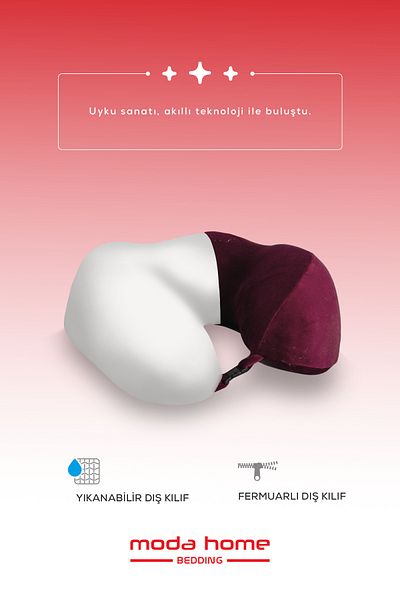moda home bedding Visco Orthopedic Travel Pillow-Visco Pillow,Removable Cover, Luxury Travel Pillow
