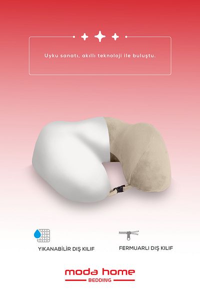 moda home bedding Visco Orthopedic Travel Pillow-Visco Pillow,Removable Cover, Luxury Travel Pillow