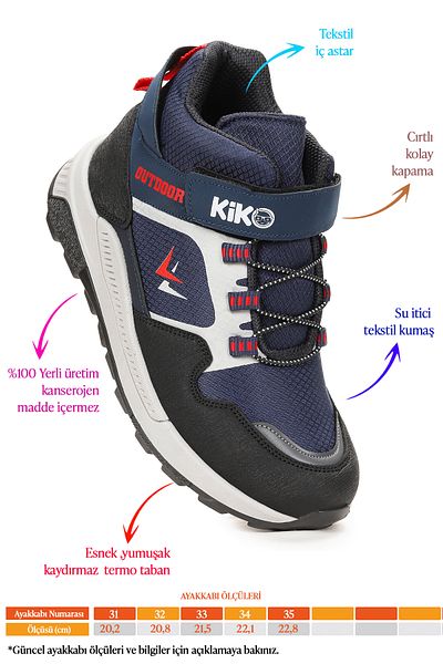 Kiko Kids Αγορικά Μποτάκια Thermo Sole Velcro 290