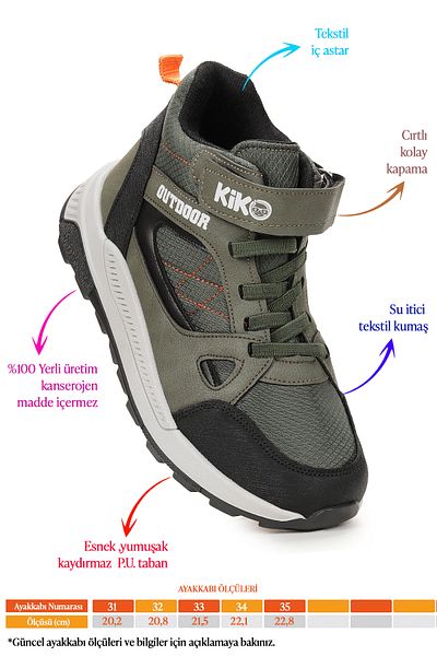Kiko Kids Αγορικά Μποτάκια Thermo Sole Velcro 260