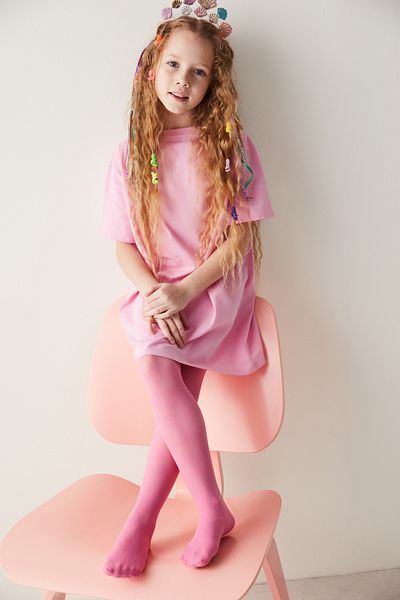 Penti Pink Retro Daisy Patterned Pantyhose