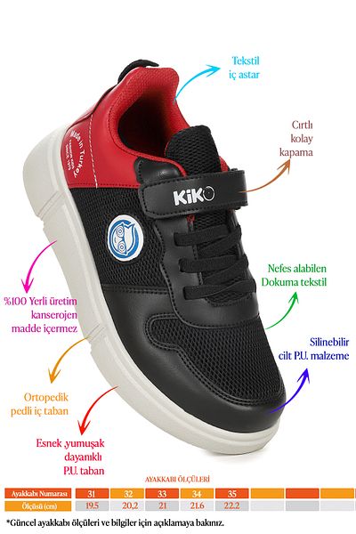 Kiko Kids Velcro Mesh για αγόρια πάνινα παπούτσια 3011