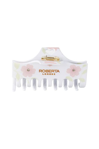 Roberta Lorenz Women's Roberta Lorenz Written Floral High Quality Bone Material Hairpin 10 cm