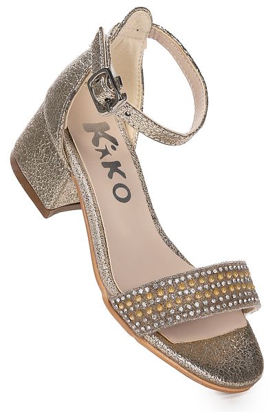 Kiko Kids Elinor Cracked Daily Fata Copil Toc 3 Cm Sandale Pantofi Rochie De Seara