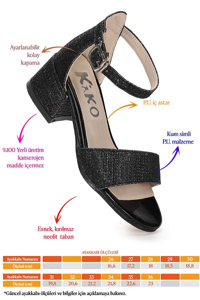 Kiko Kids Sandale cu toc de 3 cm Alexa Daily pentru fete