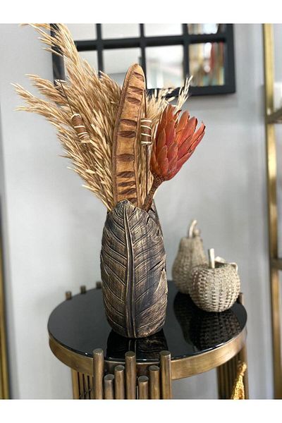 Mirsa Global Polyester Leaf Vase