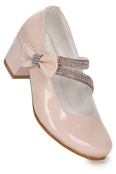 Kiko Kids Pantofi de seara cu toc de 4 cm pentru fete din piele lacuita Aisha