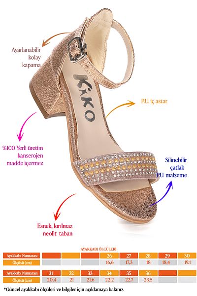 Kiko Kids Elinor Cracked Daily Fata Copil Toc 3 Cm Sandale Pantofi Rochie De Seara