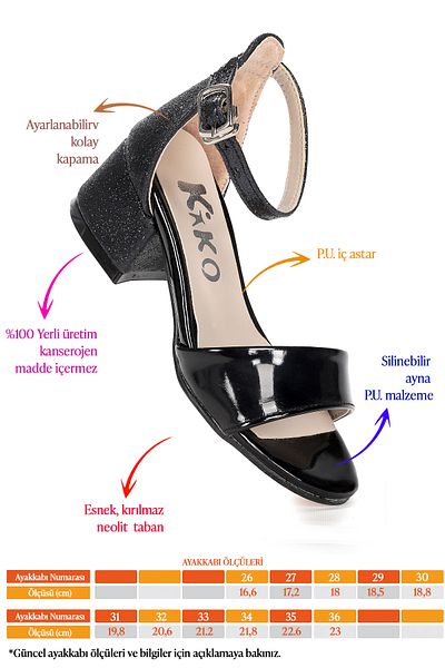 Kiko Kids Sheila Mirror Sand Daily Fetiță Sandale cu toc de 3 cm Pantofi de seară