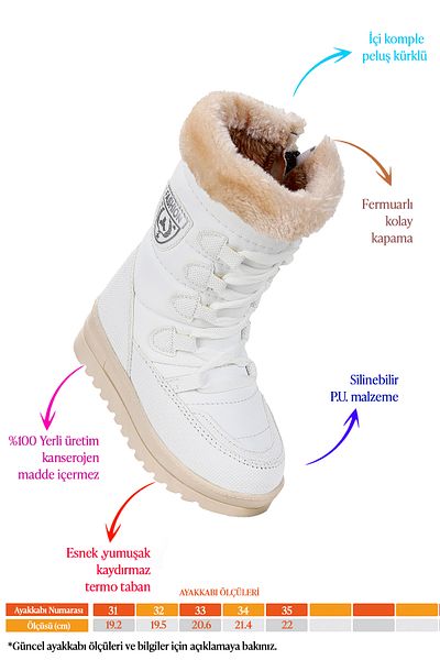 Kiko Kids Παπούτσια για κορίτσια Snow Boots με Θερμική Γούνα Εσωτερικά Twg 995