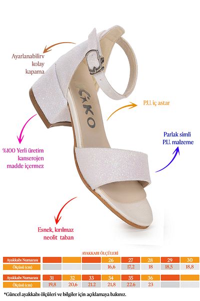 Kiko Kids Sandale cu toc de 4 cm Alexa Daily pentru fete