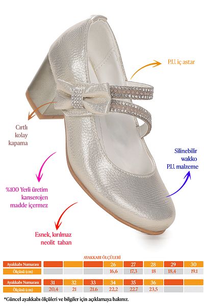 Kiko Kids Aisha Vakko Daily Pantofi de seara pentru fete cu toc de 4 cm