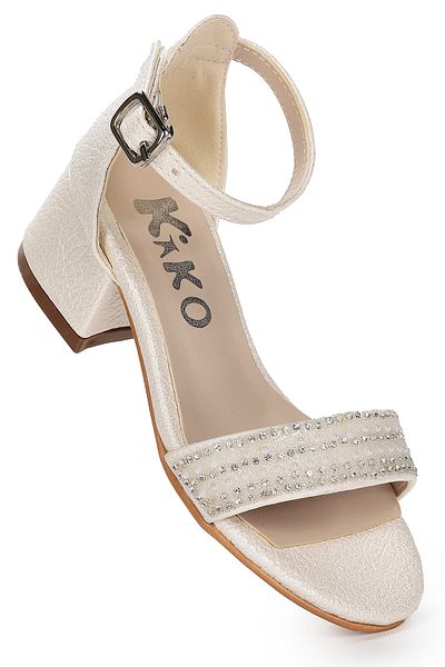 Kiko Kids Elinor Cracked Daily Fata Copil Toc 3 Cm Sandale Pantofi Rochie De Seara