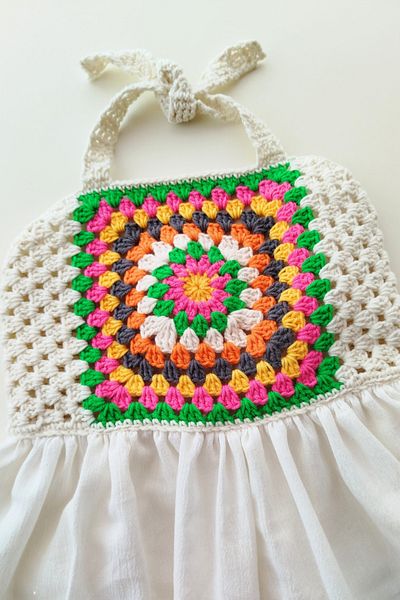 Mutlu İnsanlar Dükkanı Girl's Summer Dress |   Knitted Roba Dress