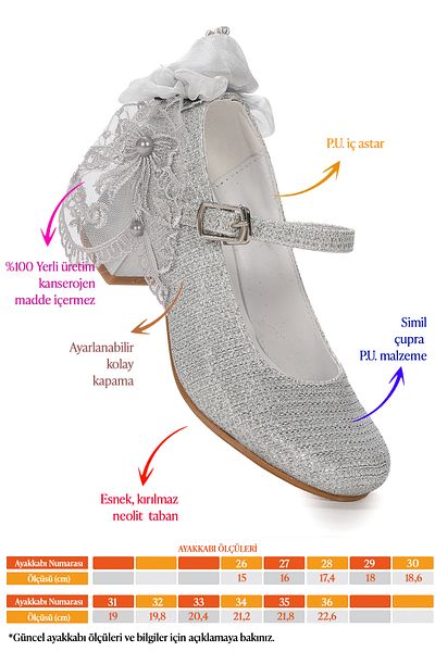 Kiko Kids Pantofi de seara cu toc de 4 cm pentru fete Cara Çupra Daily