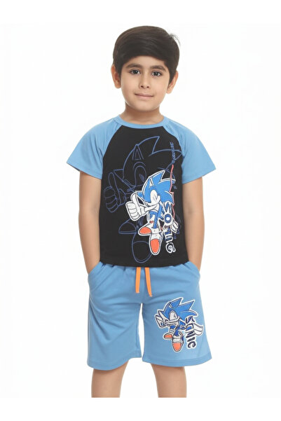 Neefy 2025 Summer New Season Sonic 1 Set 2 Pieces Printed First Quality Combed Cotton Suit