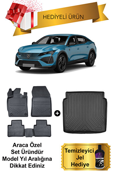 Sare Tuning Peugeot 408 2023 Ve Sonrası 3d Havuzlu Paspas & Bagaj Havuzu Seti...