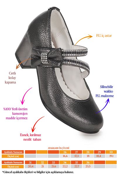 Kiko Kids Aisha Vakko Daily Pantofi de seara pentru fete cu toc de 4 cm