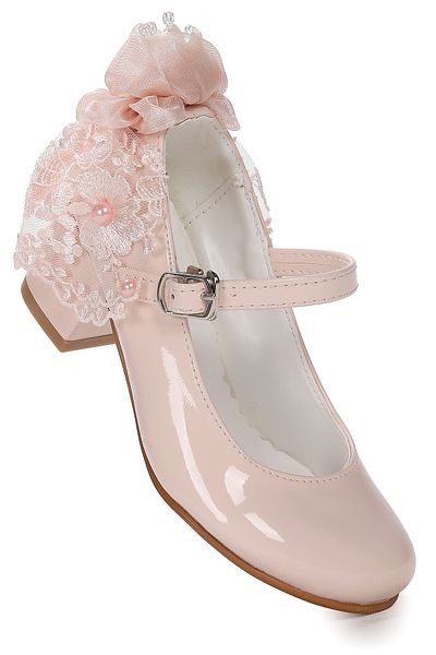 Kiko Kids Pantofi de seara cu toc de 4 cm pentru fete din piele lacuita Cara