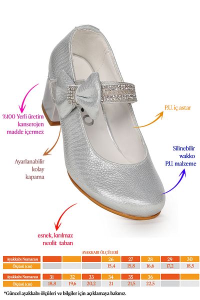 Kiko Kids Cameli Vakko Daily Pantofi de seara pentru fete cu toc de 4 cm