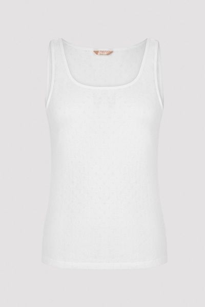 Penti White Front Bow Thick Strap Thermal Undershirt