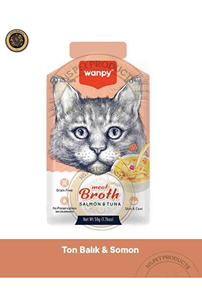 Wanpy Somon & Ton Balık Çorbası Kedi Ödül Maması 50 gr