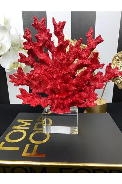 SahraConcept Krıstal Kaideli Mercan Kırmızı Renk