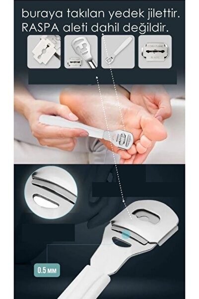 Transformacion Raspa Topuk Jileti 30 Lu Paket Ayak Taban Nasır Yedek Jileti 719582