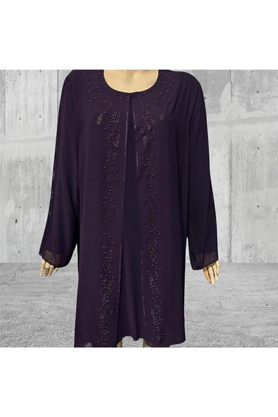 RENAR Plus Size Stylish Quality Chiffon Tunic Evening Dress Wedding Dress Daily Engagement Henna