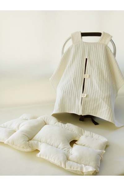 Wenaris % 100 Pamuk Puset Örtüsü Ve Puset Minderi ( Puset Çarşafı Dahil Değil...