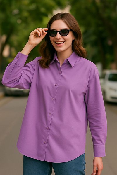 Patika Women's Oversize Shirt - Lilac