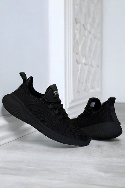 gizlitopuk حذاء رياضي رجالي أسود بارتفاع 6 سم بكعب مخفي GT-Triko001