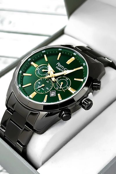 Ferrucci Function Men's Wristwatch Smoked Steel Case & Band 44 mm 3 Atm Water Resistant, Zmfer041