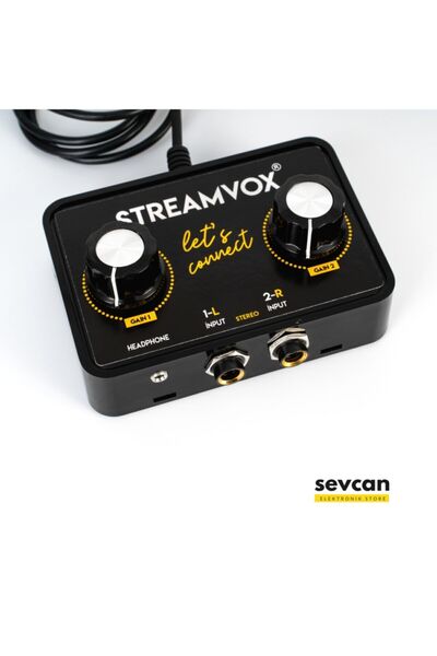 STREAM VOX Streamvox St‑1g | Mobil Canlı Yayın Ses Arayüzü – Stereo Giriş & 2...