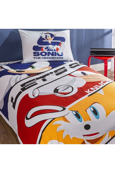 Taç Modern 3 Single Sonic Crown Licensed Cotton Pique Set