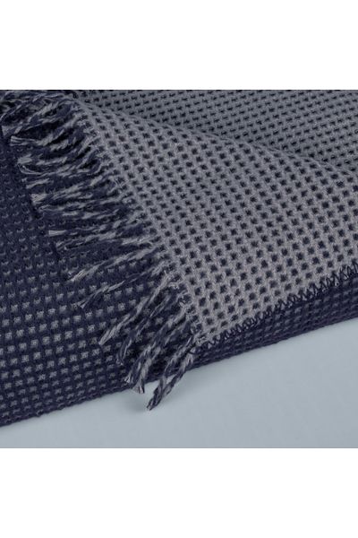 Taç Taç Boutique Uludağ Cotton Single Blanket Navy Blue