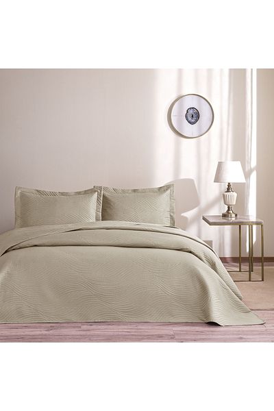 Taç Taç Harlow Double Bedspread Set Stone