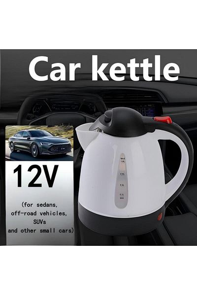 Generic Electric Kettle Operated On Car 1000 ml