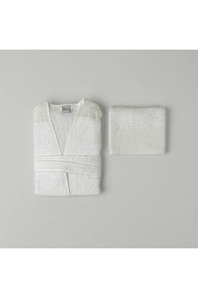 Linens Set halat de baie alb Elia Bamboo S/M