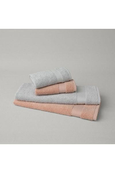 Linens Vita 4-Piece Cotton Hand/Face Towel Set Rose/Mink