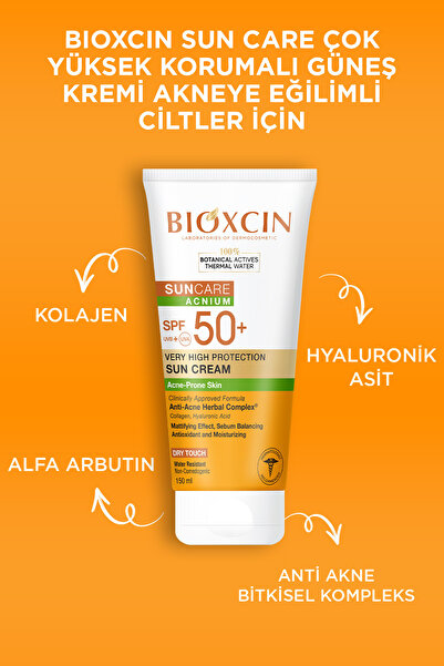 Bioxcin Sun Care Acnium Spf 50 Sunscreen Cream 150 ml 2 Pieces