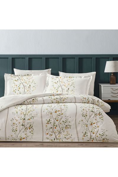 Linens Orange King Kamquat Duvet Cover Set