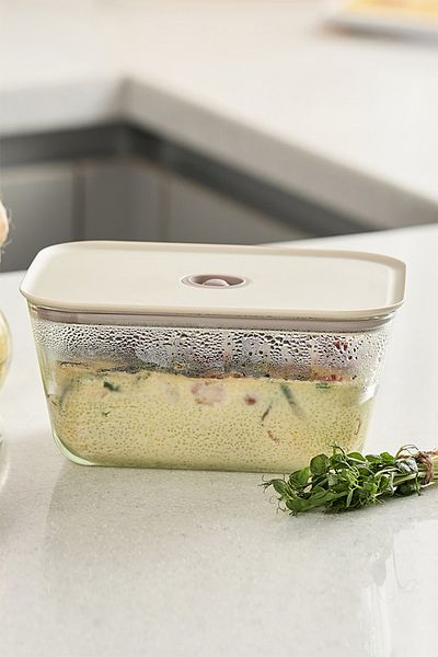 NEOFLAM Beige Fika Clığı 2600ml Rectangular Storage Container