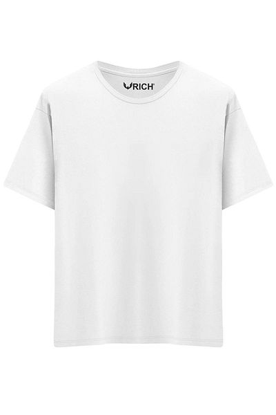 Rich Ανδρικό βαμβακερό μπλουζάκι Oversize - Crew Neck, κοντό μανίκι, 2 πακέτο