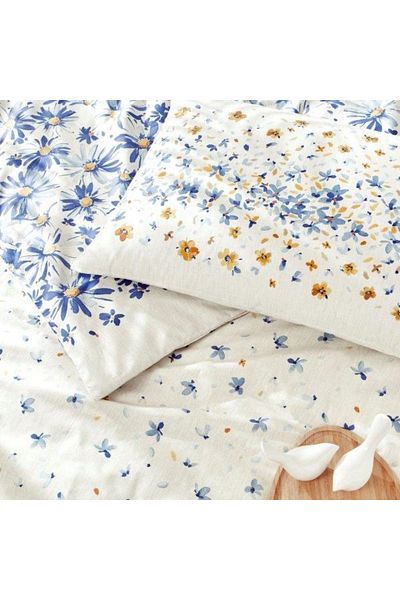 Taç Set cuvertură dublu Caroline Ranforce Albastru