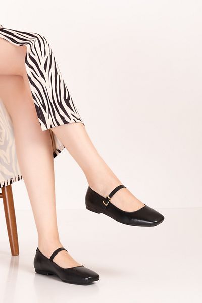 Gondol Genuine Leather Daily Classic Single Strap Ballerinas Ln.4410