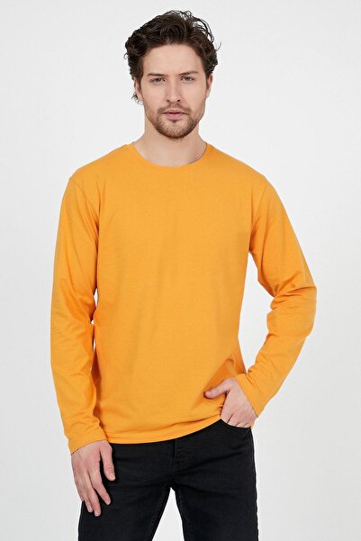 Jim Poweel تيشيرت رجالي أساسي بأكمام طويلة