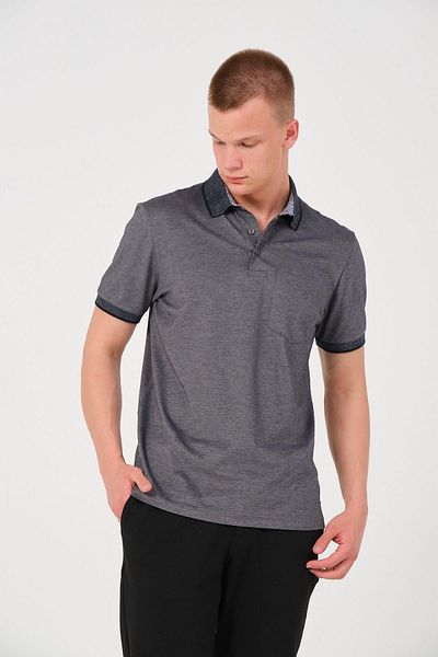 Rich Pánské jednobarevné tričko Pocket Polo Neck